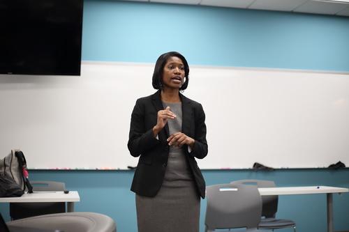 Political Science alum speaks to students